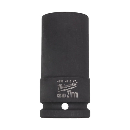 Bussola a macchina Milwaukee, attacco 3/4 pollici quadro, dimensione 27 mm, lunghezza 90 mm, materiale Acciaio CR-MO