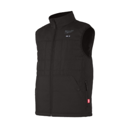 Gilet termico M12 HPVBL2-0 Milwaukee da lavoro, chiusura full zip, multitasche, taglia XL, colore Nero