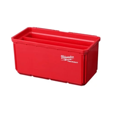 Cestino compatto Packout Milwaukee per minuteria, con divisori interni, dimensioni 203x102 mm, materiale Polimero