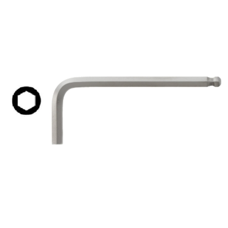Chiave a L Milwaukee per vite ad esagono cavo, punta sferica, apertura 6 mm, finitura Zincato