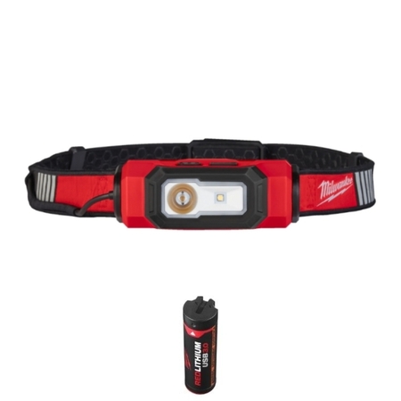 Lampada frontale L4 HL-VIS-301 Milwaukee per elmetto, ricaricabile con USB, illuminazione 600 lumen