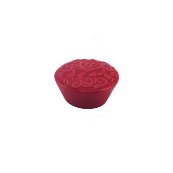 Pomolo per mobile in Ceramica decorato serie Botanic Ø 70 colore Rossa Opaca