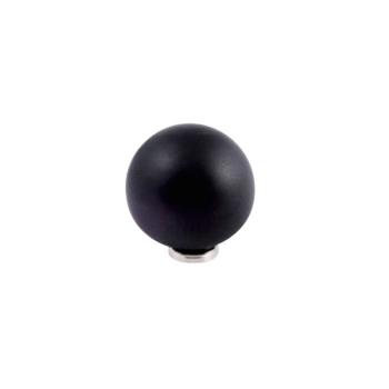 Pomello per mobile a sfera in Ceramica, pomolo serie BUBBLE, &Oslash; 50 mm, colore Nero Opaco