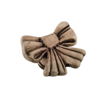 Pomello per mobile a forma di Fiocco, pomolo in Ceramica, colore Patinata, dimensioni 45 x 45mm