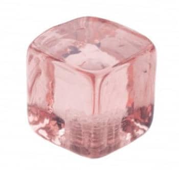 Pomolo in vetro per mobile Cubo 25mm  Rosa