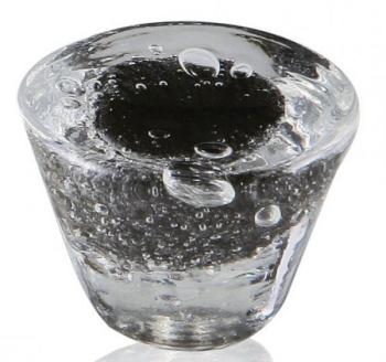 Pomolo in vetro di Murano per mobile Tronco 35mm Nero