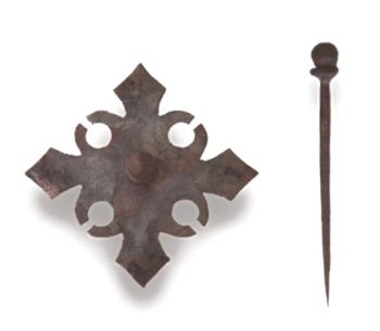 Chiodo forgiato artigianalmente in Ferro Vecchio testa 110 x 110 Altezza 145 mm