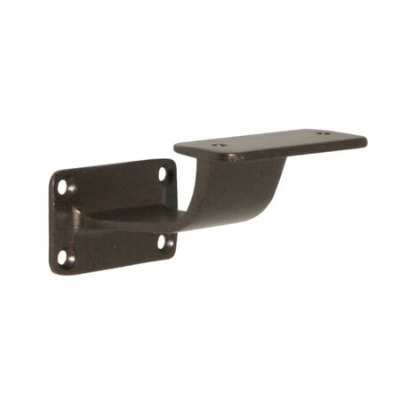 Supporto per corrimano Mariva 107, doppia base rettangolare, Ottone finitura Bronzato