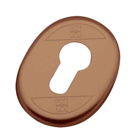 Mostrina ovale 95.397 Mottura per cilindro foro Yale, dimensioni 52x70 mm, Alluminio finitura Anodizzato Bronzo