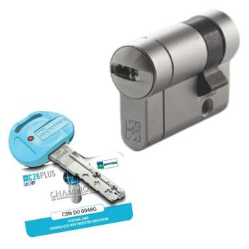 Mezzo cilindro C28 Plus Mottura, per serratura spessore 14-20 mm, lunghezza 41 31-10 mm, finitura Nichelato