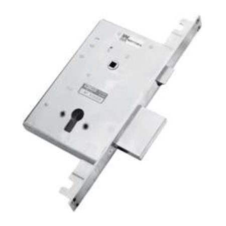 Serratura a infilare 8985740 Mottura per porta blindata, triplice per cilindro, scrocco e catenaccio, mezzo giro 25x12 mm