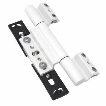 Cerniera filiforme aggancio rapido Cilindrika Master a tre ali per anta battente, portata massima 160 Kg, finitura Bianco