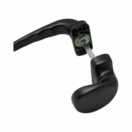 Pomolo fisso Spin Master con maniglia Comfort, con rosetta ovale, dimensioni 31x54,5 mm, finitura Nero Opaco