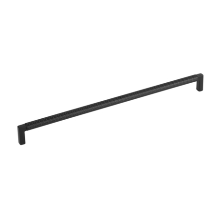 Maniglia Trama Roberto Marella per mobile, interasse 320 mm, dimensioni 328x12 mm, Zama finitura Nero Opaco
