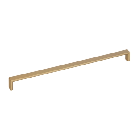 Maniglia Defence Roberto Marella per mobile, interasse 320 mm, dimensioni 327x16 mm, Zama finitura Ottone Satinato