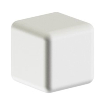 Pomolo 330 Mital per mobile, dimensione 20x20 mm, Zama finitura Bianco Opaco