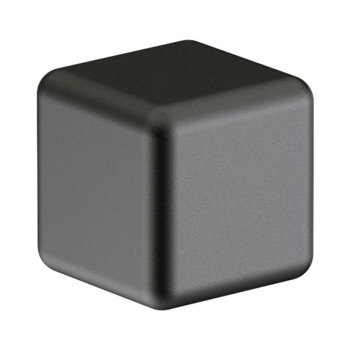 Pomolo 330 Mital per mobile, dimensione 20x20 mm, Zama finitura Nero Opaco