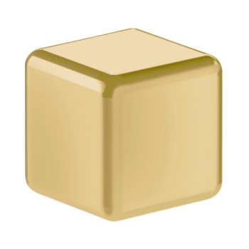 Pomolo 330 Mital per mobile, dimensione 20x20 mm, Zama finitura Oro Satinato