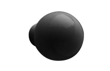 Pomolo a sfera per mobile Mital in legno Laccato nero 28x31mm