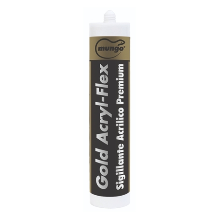 Sigillante Gold Acryl Flex Mungo per giunto in edilizia, acrilico, cartuccia 310 ml, finitura Bianco
