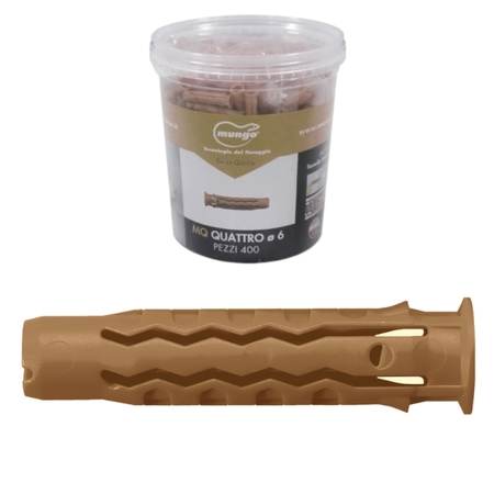 Tassello Greentech EQ 8 Mungo per fissaggio universale, diametro 8 mm, lunghezza 40 mm, materiale Nylon