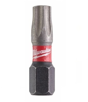 Confezione 25 inserti Shockwave Milwaukee per avvitatore ad impulsi, impronta TX30, lunghezza 25 mm
