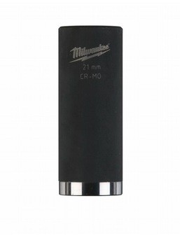 Bussola a macchina lunga Milwaukee, 1/2 pollici quadro, diametro 21 mm, lunghezza 78 mm, lega di Acciaio