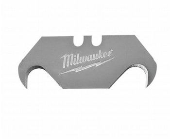 Lama di ricambio coltellini Milwaukee, Lama ad Uncino, lunghezza totale 62 mm, confezione 50 pezzi, lama in Carburo