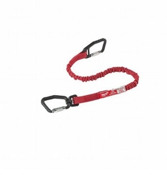 Laccio anticaduta Milwaukee, dispositivo di sicurezza doppio moschettone, portata 4.5 kg, Colore Rosso