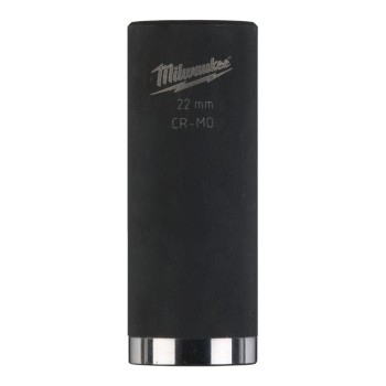 Bussola a macchina lunga Milwaukee, attacco 1/2 pollici quadro, dimensione 22 mm, lunghezza 78 mm, in Lega di Acciaio