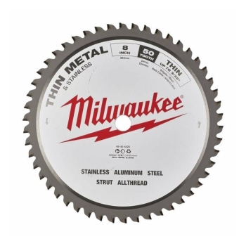 Lama sega circolare CSB P M Milwaukee per metallo, diametro 203 mm, foro 15,87 mm, taglio 1,8 mm, 50 denti in Cermet