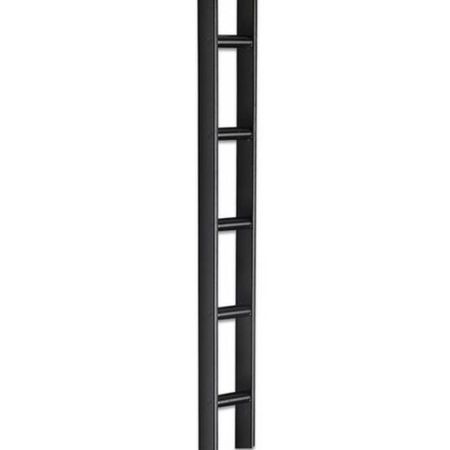 Cremagliera Scala Reale GB Manzoni per pareti modulabili, dimensione 22x14 mm, altezza 2000 mm, Acciaio finitura Nero Verniciato