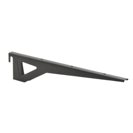 Supporto 628 GB Manzoni per mensola in legno, lunghezza 150 mm, portata 40 Kg, Acciaio finitura Nero Verniciato