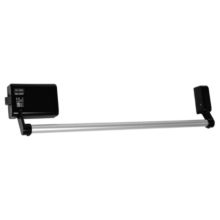 Maniglione antipanico da applicare Lampo Assa Abloy, per porta metallica con fascia 1 punto di chiusura, destro, senza barra, con cilindro ovale, entrata 70 mm, finitura Nero