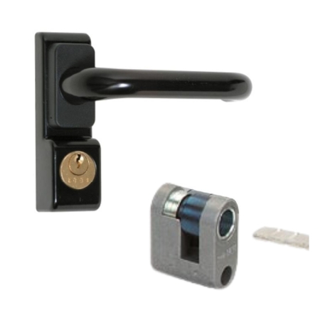 Maniglia esterna Assa Abloy per antipanico Composit, con cilindro ovale, finitura Nero