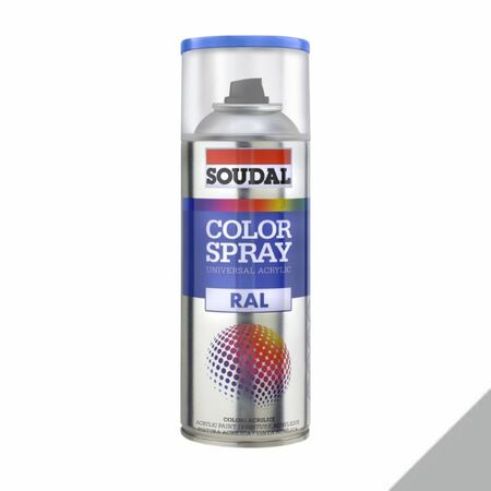 Smalto acrilico universale Color Spray RAL Soudal, formato 400 ml, colore Grigio Antiruggine