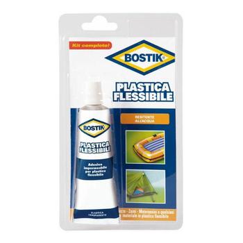 Adesivo Bostik per plastica flessibile, a contatto, tubetto 50 g, colore Trasparente