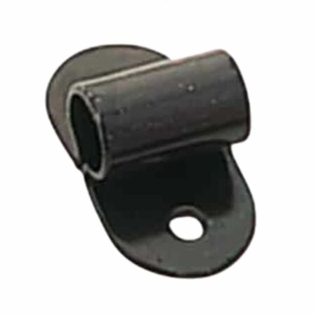 Occhio tondo 1544 Omad per spagnoletta, diametro 10 mm, dimensione piastra 39x20 mm, Acciaio finitura Nero