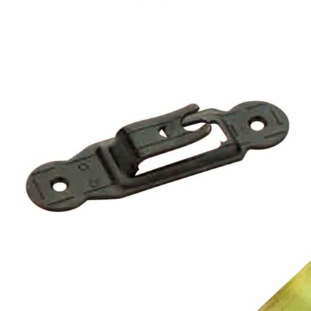 Fermamaniglia Standard 1555 Omad per spagnoletta, con gancio di blocco, dimensione 104x28x15 mm, Acciaio finitura Tropicalizzato Giallo