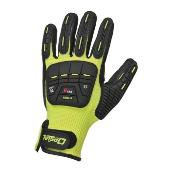 Guanti tecnici Spider Cut Opsial, palmo e dita rinforzate, taglia XXL 11, colore Giallo e Nero