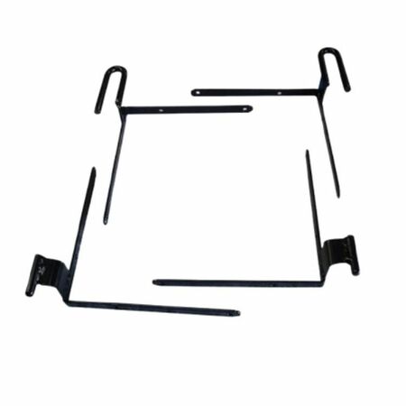 Bandella pollice OM4 per griglia, diametro 12 mm, lunghezza 190 mm, larghezza 15 mm, zanca 35 mm, Acciaio finitura Verniciato Nero