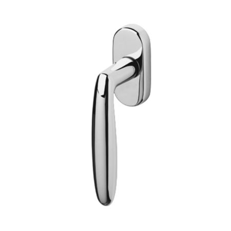 Maniglia martellina Dk Flaminia Olivari per serramento, lunghezza quadro 7x42 mm, Ottone finitura Cromo Lucido