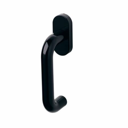 Maniglia Dk Chiara Nylon Olivari per finestra, con rosetta ovale, finitura Nero