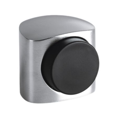 Fermaporta Victor B106S Olivari per interni, dimensione 35x36 mm, gommino diametro 25 mm, Ottone finitura Cromo Satinato