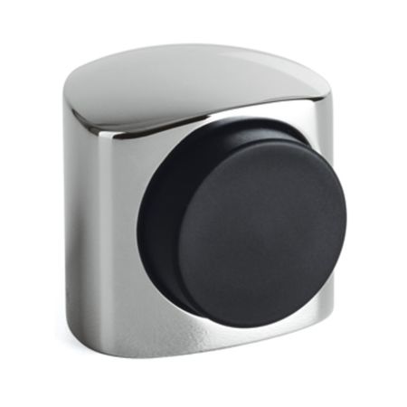 Fermaporta Victor B106S Olivari per interni, dimensione 35x36 mm, gommino diametro 25 mm, Ottone finitura Cromo Lucido