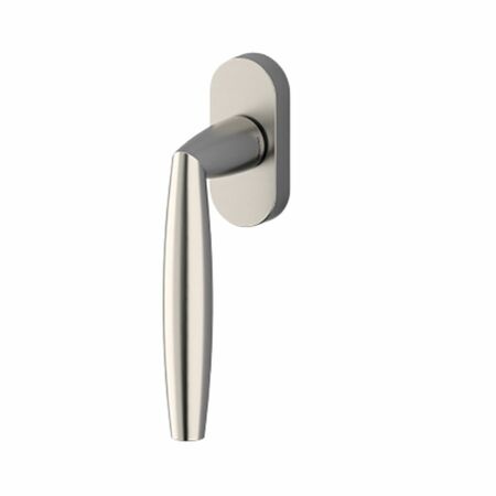 Maniglia martellina Dk Aurelia Olivari per serramento, lunghezza quadro 7x42 mm, Ottone finitura Superinox Satinato