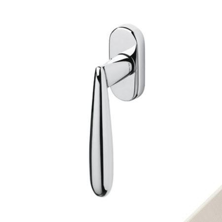 Maniglia martellina Dk Futura Olivari per serramento, lunghezza quadro 7x42 mm, Ottone finitura SuperNichel Satinato