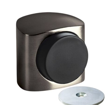 Fermaporta magnetico Victor B106C Olivari per interni/esterni, dimensione 35x38 mm, gommino diametro 25 mm, Ottone finitura SuperAntracite Satinato