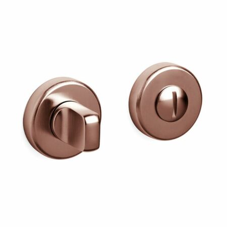 Chiavistello Verona R Olivari per porta interna, rosetta tonda 47x10 mm, quadro 6 mm, spessore porta 39-48 mm, Ottone finitura SuperRame Satinato
