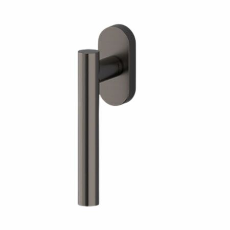 Maniglia martellina Dk Beijing Olivari per serramento, lunghezza quadro 7x42 mm, Ottone finitura SuperAntracite Satinato